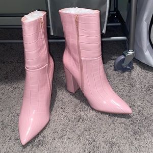 NWT Baby Pink Boots